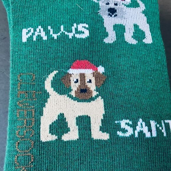 NWT Santa Paws Dog Print Christmas Fun Socks - Picture 2 of 2
